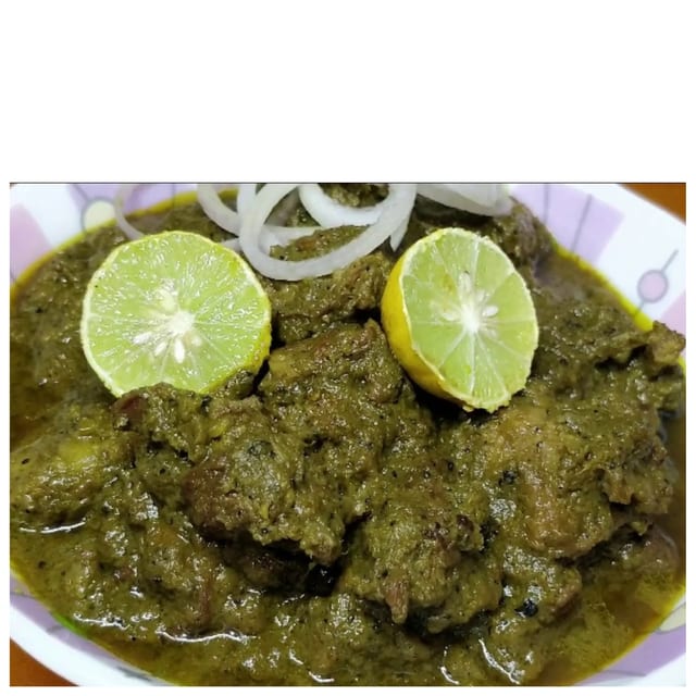 Green Chilly Chicken Dish.